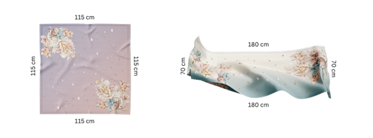 Bloom Shawl Blush and White Ombré