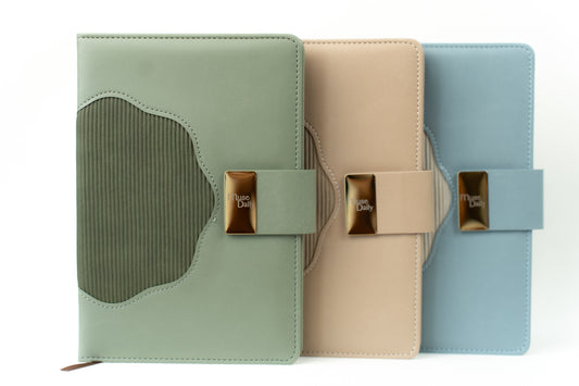 Muse Daily Scallops Notebook- Sky Blue