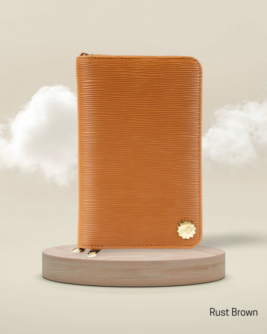 Zippy Wallet- Rust Brown