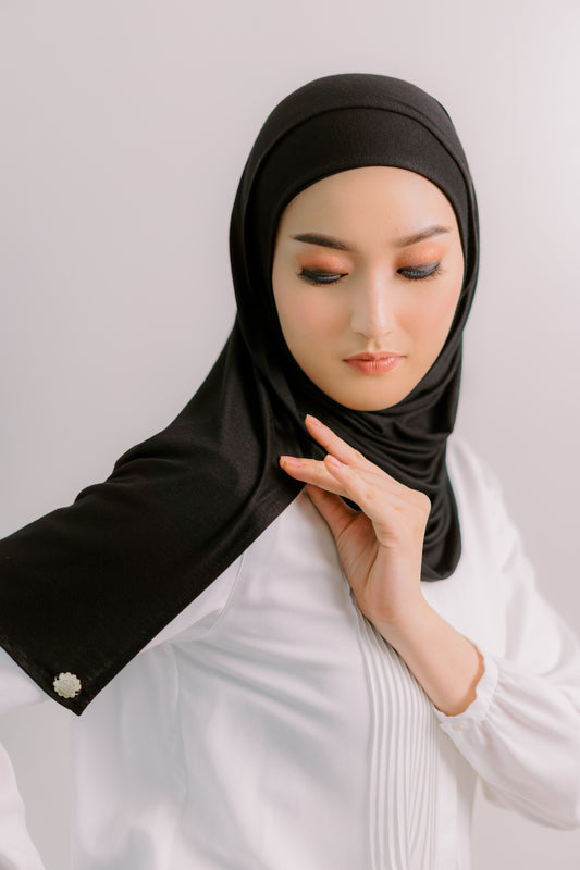 Felicity Semi- Instant Hijab in Black