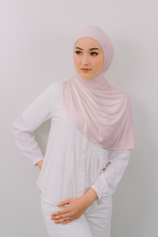 Felicity Semi- Instant Hijab in Blush Pink