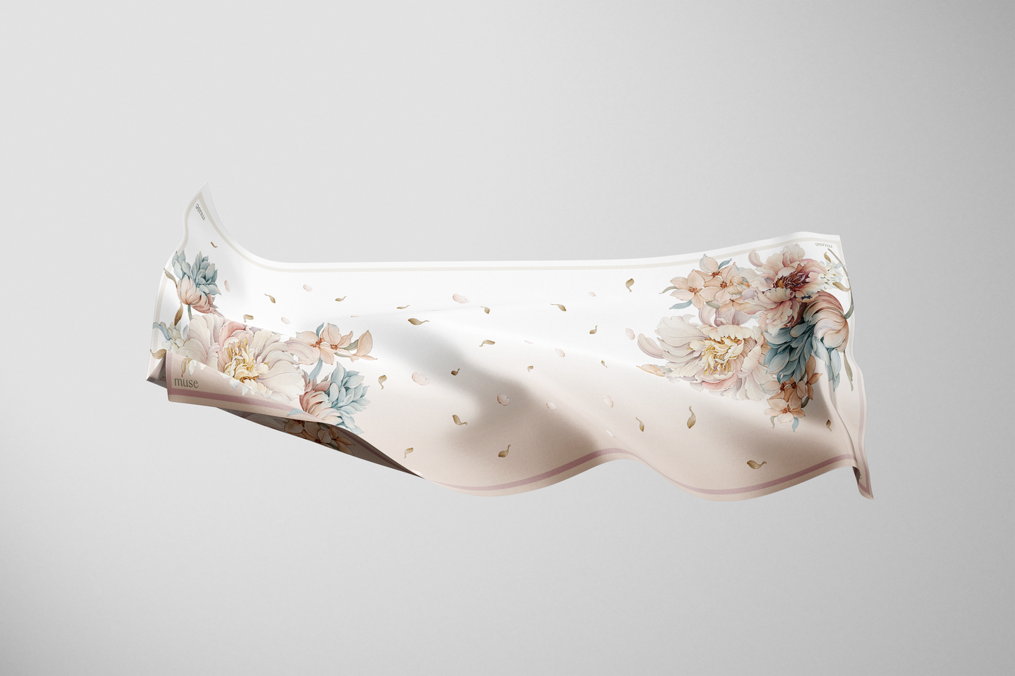 Bloom Shawl Blush and White Ombré