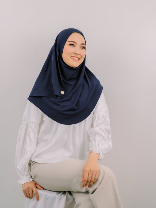 Ease Instant Hijab in Navy Blue