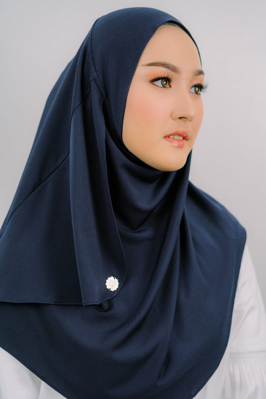 Ease Instant Hijab in Navy Blue