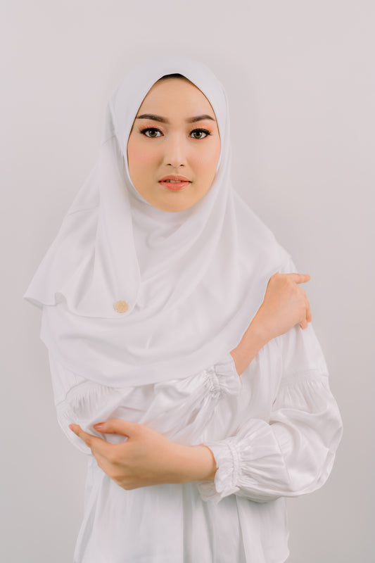 Ease Instant Hijab in White