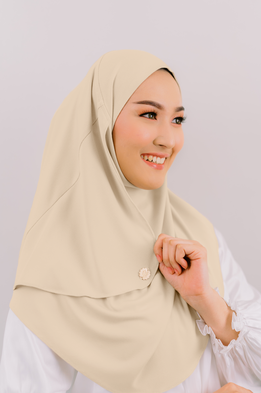 Ease Instant Hijab in Light Cream