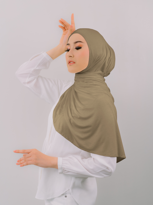 Felicity Semi- Instant Hijab in Mocha